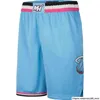 Мужские шорты 2022 Printed Miami Swingman Pants Basketball Shorts Heats Performance Black