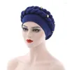 الملابس العرقية African Headtie 2022 Fashion Women صفراء قبعات أخضر زرقاء