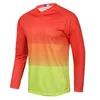 Rennjacken im Freien MTB Motocross Downhill Radtrikot Off Road Langes Hemd Atmungsaktive MX DH Sportbekleidung Tops Schwarz Orange