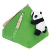 Saklama Torbaları bozuk para cüzdanı Yumuşak Keçe Zongzi Şekli Panda Dekorasyon Kozmetik Için Büyük Kapasiteli Anahtar Çanta