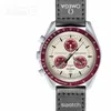 Wysokiej jakości 2022 Księżyc Summer New Designer 6 PINS MARKE Funkcjonalny SpeedMaster Planet Quartz Watch Unisex Para Watch BB017109009