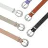 Cinturones PU Cuero Moda Hilo Hebilla Cinturón de mujer Conjunto de tres piezas Textura de plata Simple Decorativo Jeans Vestido Mujer Cintura