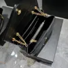 woc zincir Tasarımcı Çanta Kapitone Flap Siyah Kahverengi Loulou Omuz Çantası Flap Cüzdan Toz Torbalı Cüzdan