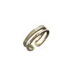 خطاب ملكة مزدوجة قذيفة الذهب حلقة 2022 New Jewelry Party Enpinine Luxury Accessories for Woman Girls Girlsite Gift Ring