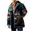 Herrenbekleidung, bedruckte Fleecejacke für Herren, Mäntel, lockerer Herbst- und Wintermantel für Herren