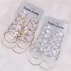 6 pairs big hoop earrings