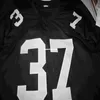 Дешевый ретро Лестер Хейс #37 Custom Mitchell Ness Jersey Black Stitching Men's Football Jerseys Rugby190y