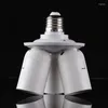 Lamphållare 3/4 i1 E27 110V-240V LED-glödlampor 3 i 1 basuttag splitterljusadapter