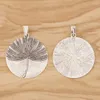 Pendant Necklaces 2 Pieces Tibetan Silver Large Round Dandelion Charms Pendants For Necklace Jewellery Making 72x54mm