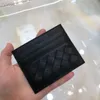 Groothandel Uitstekende kwaliteit Luxe Designer Card Holder Mensportemonnee Echt lederen Kleine goederen Zwarte portemonnee