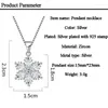 Pendant Necklaces Luxury Silver Color Snowflake Women Necklace Fashion High Quality Crystal Zircon Long Chain Trendy Jewelry