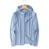 M￤ns jackor 2022 M￤ns anti-aging huva Ice Silk Jacket Summer Anti Ultraviolet Skin Suit Sunscreen