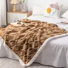 Coperta in pile di agnello jacquard pied de poule semplice coperta lavabile