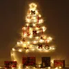 Christmas Ribbon Fairy Lights 13ft 40 LED -batterij aangedreven voor bruiloften Nieuwjaar Xmas Tree Decorations XBJK2209