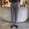 M￤ns kostymer v￥ren Autumn 2022 m￤n passar byxor koreanska casual long streetwear h￶gkvalitativ solid kl￤nning pant man t268