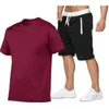 Męskie koszule Uyuk Męskie dresowe bawełniane koszulki sportowe szorty