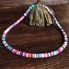 Choker Bohemian Clay Necklace Heishi Bead Surfer Beach For Women Polymer Summer Jewelry Disc Neck Accessories