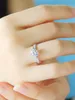 10st Fashion Six Prong Zircon Wedding Ring for Women Engagement Band Valentines Gift for Girl