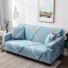 Stuhlhussen GJ Nordic Leaf Pattern Sofabezug Baumwolle Elastic Stretch Couch Universal für Wohnzimmer Haustiere Single