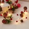 ديكورات داخلية 2M 20 LED عيد الميلاد الصنوبر المخروطات سلسلة أضواء البطارية مدفوعة الأزخرفة الداخلية في الهواء الطلق حفلة منزلية ديكور حديقة