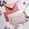 Emballage cadeau Nude Pink Series Envelope Luxury Japanese Gaze Paper Wedding Invitation 14cmX19cm