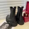 Fashion Chelsea short boots luxury designer Martin boots flat leather high heels autumn and winter plus velvet warm outsole candy cowhide 35-40