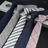 Bow Ties Classic Cotton Mens Design Narrow Neckties 6cm Slim Plaid For Men Formal Business Wedding Party Gravatas