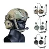 Nyaste taktiska headset med snabb hjälmskenadapter Militär Airsoft CS Shooting Headset Army Communication Accessories Q0630342S