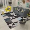 Tapijten eenvoudige geometrische woonkamer slaapkamer 3d bedrukt tapijt rechthoekig gebied zwart en witte niet-slipmat