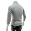 Men s tröjor toppar stickad pullover longsleeve turtleneck män mjuk stretchig skjorta för höstvinter 220908