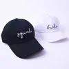 Moda nuevo sombrero SQUAD BRIDE letras ajustable sombrero de verano marea casual color sólido gorra de béisbol sombreros para adultos