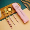 Dinnerware Sets Spoon Fork Chopsticks 304 Stainless Steel Tableware Christmas Gift SETS01014110824