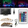 스트립 RGB 유연성 5V USB 1M 2M 3M LED 스트립 라이트 라이트 백비아 조명 키트 RF 리모컨 3 / 24 키 SMD