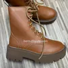 Dropship Fashion Damskie buty Martin z logo Logo Letter Logo Knight Lace-Up Boots EU35-40