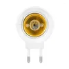 Lamp Holders 1/2/3/4/5PCS Sell Practical White E27 LED Light Socket To EU Plug Holder Adapter Converter ON/OFF For Bulb