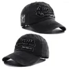 Gorras de béisbol 2022 para hombres, gorra de béisbol vaquera Vintage negra y marrón para hombres y mujeres, ropa informal estilo Hip Hop, gorra Snapback bordada, sombreros ajustados para papá