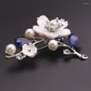 Brooches High Quality Women Charm Brooch Plum Blossom Flower Crystal Pearl For Lady Party Wedding Date Clothes Collar Jewelry Gift