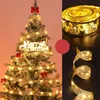 Christmas Ribbon Fairy Lights 13ft 40 LED -batteridrivna för bröllop Nyårs Xmas Tree Decorations Phjk2209