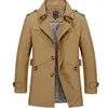 Men's Trench Coats Men's Outwear Windbreaker Jacket President Business Coat Jackets Overcoat