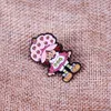 Andere Modeaccessoires Cartoon Erdbeer Schatz Girl Abzeichen Revers Pins für Rucksäcke Emaille Pin Broschen Anime Metal Rucksack Accessoires