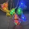 Str￤ngar LED Bell Light String f￶r julgran Holiday Decoration Lantern Xmas Diy Eve Firefly Lights Battery Batteri