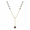Women's Necklaces Black Crystal Zircon Ball Pendant Necklace for Lady