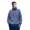 Men's Sweaters Pure Hand Woven Thickened High Neck Winter Sweater High-quality Thick Couple Outfit Pullover 2022 White Men