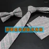 Bow Ties Classic Cotton Mens Design Narrow Neckties 6cm Slim Plaid For Men Formal Business Wedding Party Gravatas