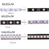 Strips 5m WS2812B Smart Led Pixel Strip Black/White PCB 30/60/144 Leds/m WS2813 Pixels IP30/IP65/IP67 DC5V