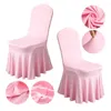 Housses de chaise 24 couleurs couverture de Spandex de mariage avec jupe plissée à volants Lycra élastique Stretch fête El Banquet décoration