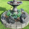 Garden Decorations Gothic Dragon Decoration Resin Statue Fantasy Animal Sculptures Ornaments For Patio Front Lawn