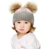 Hiver bébé chapeau chaud tricoté mignon pompon doux nouveau-né garçon fille Bonnet enfant en bas âge casquette chaude chapeaux de noël