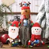 Kinder Weihnachten Süßigkeiten Geschenk Aufbewahrung Jar Weihnachtsmann Santa Claus präsentieren Süßigkeiten Verpackung Flasche süße Schneemann -Hirsch -Weihnachtsgeschenke Boxen Th0284