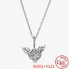 Kedjor 2022 REAL 925 Sterling Silver Classic Cable Chain Necklace Fit Original Brand Charm Pendant P￤rl Kvinnor Diy Jewelry Wholesale